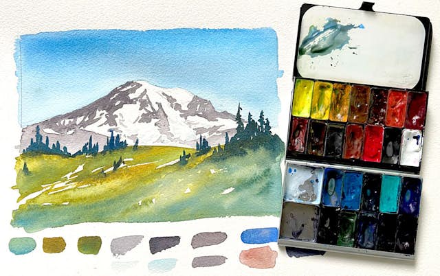 Painting for live demo by Claire Giordano.