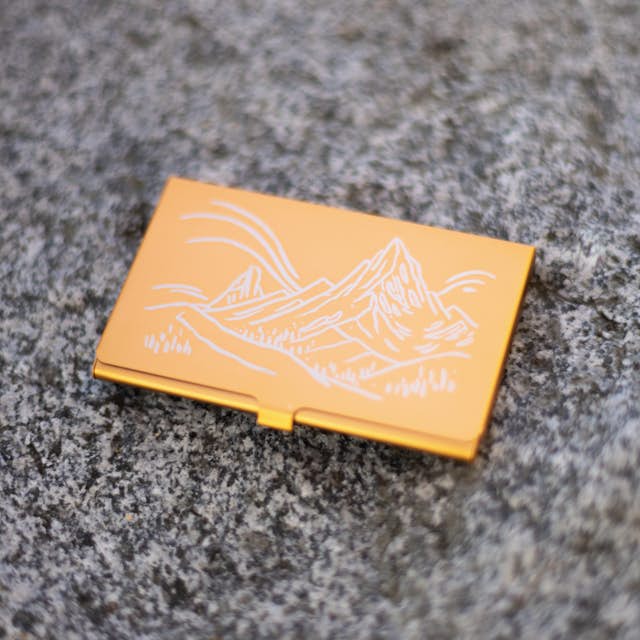 The Drawn to High Places Palette pictured against granite.